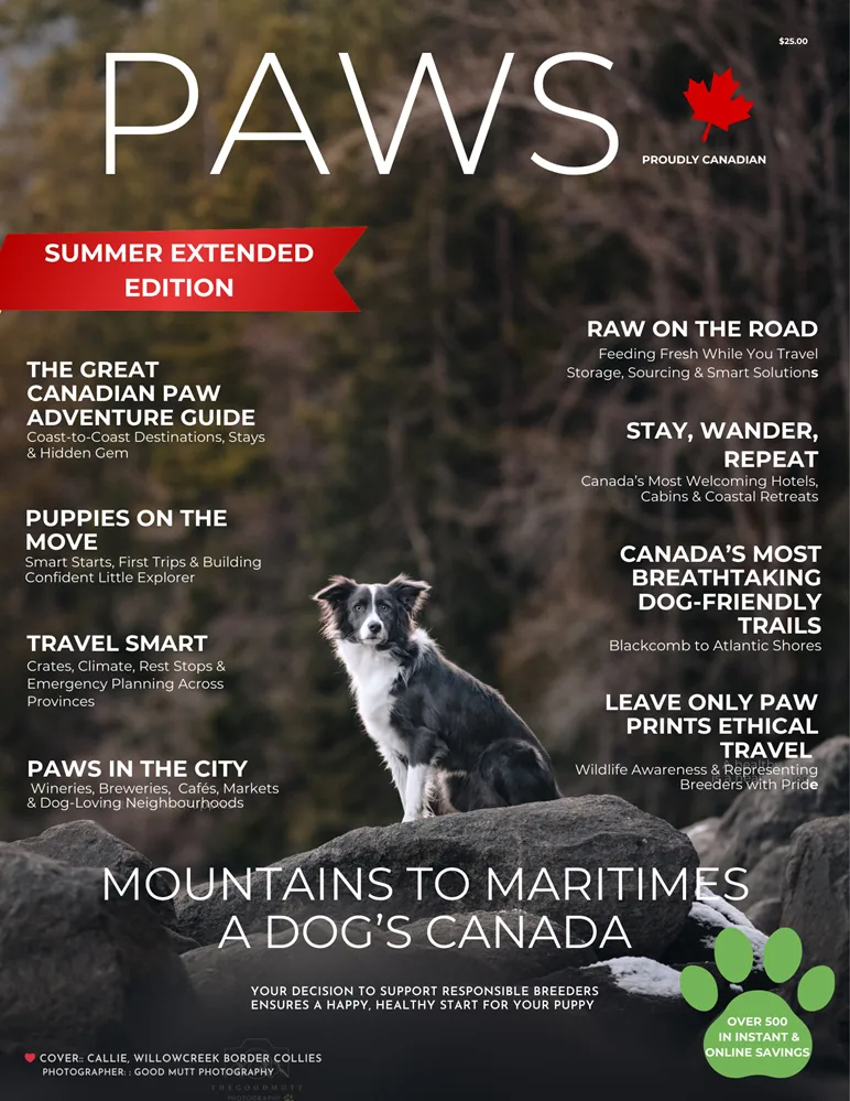 PAWS Vol. VI — Mountains to Maritimes, A Dog's Canada cover