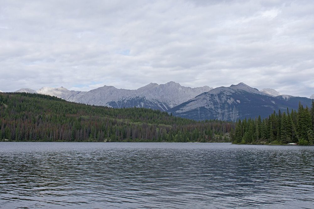 View southwest from Pyramid Island